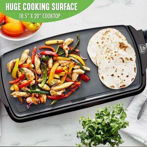 GreenLife 20” Extra Large Electric Griddle, Non-Toxic PFAS & PFOA-Free Ceramic N